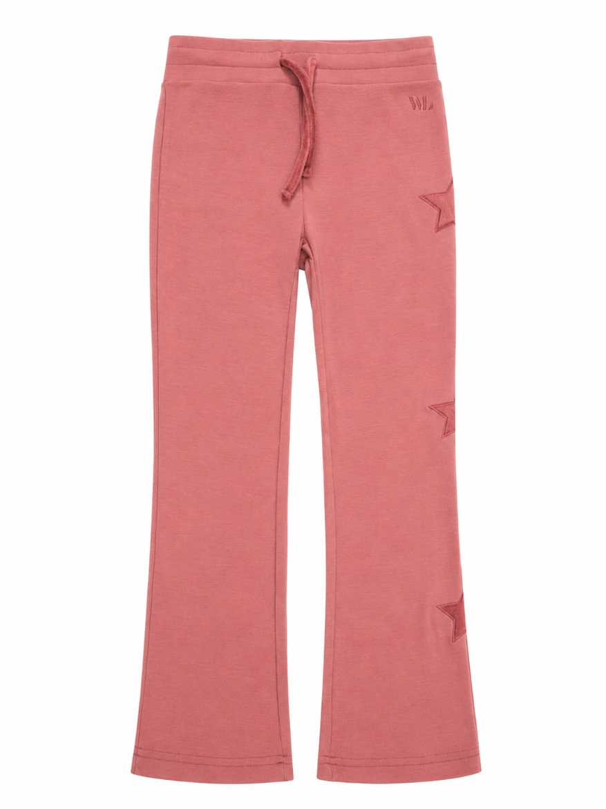 Bilde av WoolLand Sirdal flare star pants girl Burned Rose